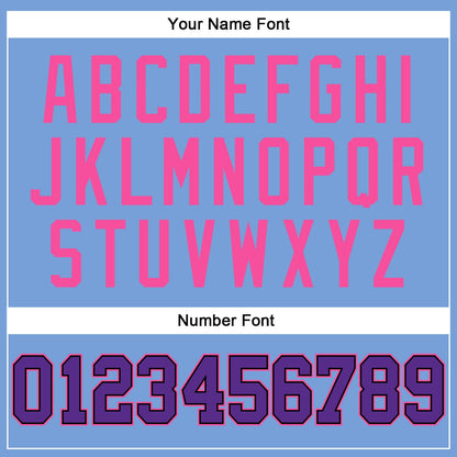 Custom Light Blue Purple Black-Pink Authentic Throwback Basketball Jersey - Sky-Custom