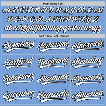 Custom Light Blue White-Black Authentic Baseball Jersey - Sky-Custom