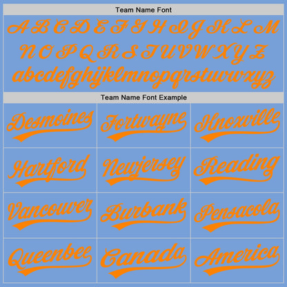 Custom Light Blue Bay Orange Authentic Baseball Jersey - Sky-Custom