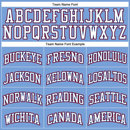 Custom Light Blue White Royal-Red Authentic Throwback Basketball Jersey - Sky-Custom