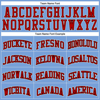 Custom Light Blue Red Pinstripe Red-Black Authentic Basketball Jersey - Sky-Custom