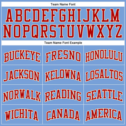 Custom Light Blue Red Pinstripe Red-Cream Authentic Basketball Jersey - Sky-Custom