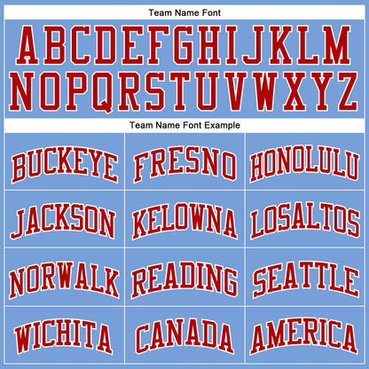 Custom Light Blue Red Pinstripe Red-White Authentic Basketball Jersey - Sky-Custom