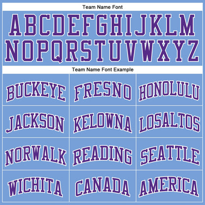 Custom Light Blue White Pinstripe Purple Authentic Basketball Jersey - Sky-Custom