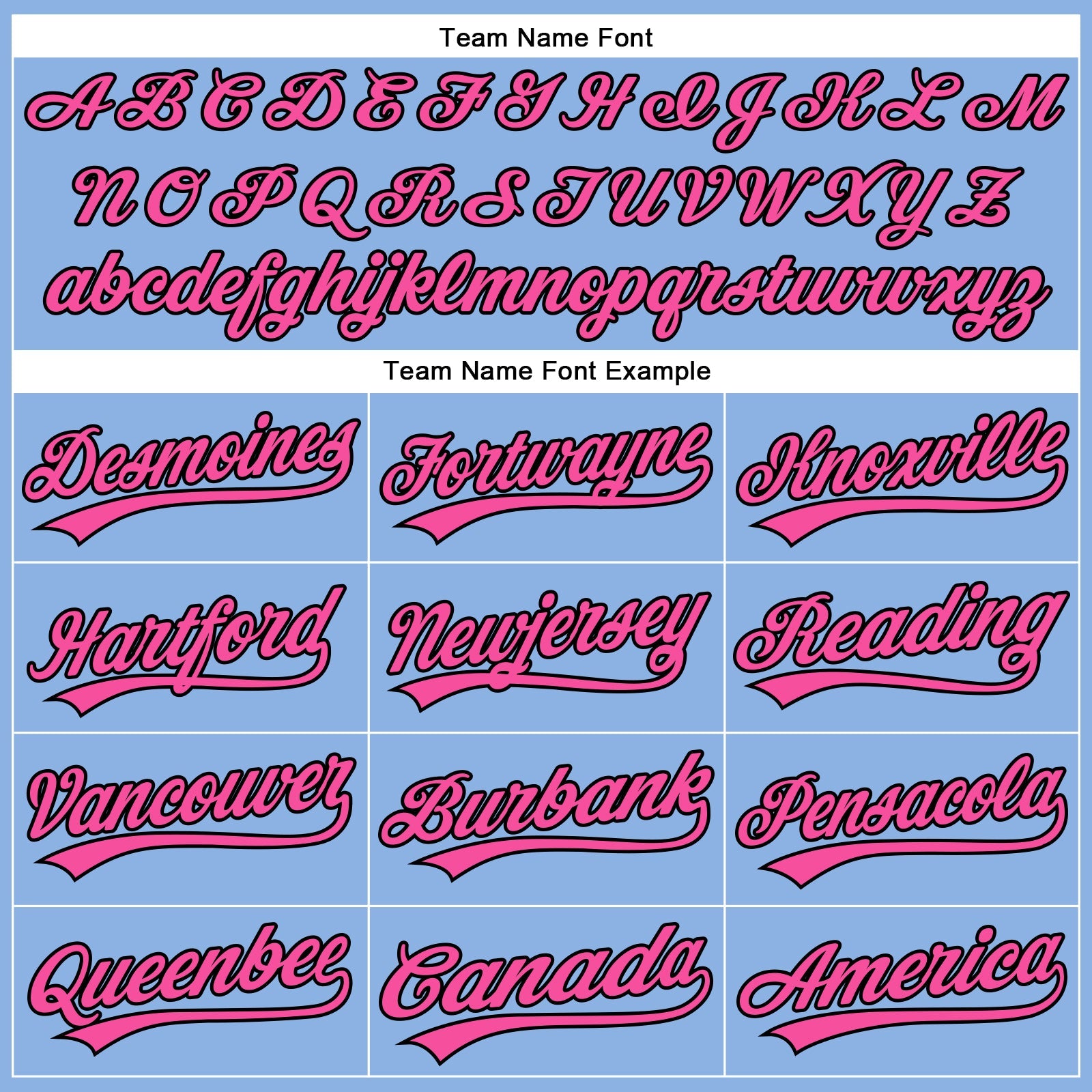 Custom Light Blue Pink Pinstripe Black Authentic Baseball Jersey - Sky-Custom