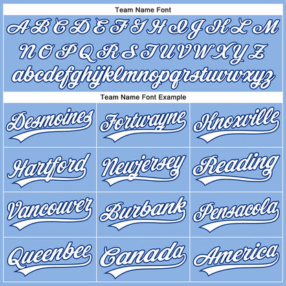 Custom Light Blue White Pinstripe Royal Authentic Baseball Jersey - Sky-Custom