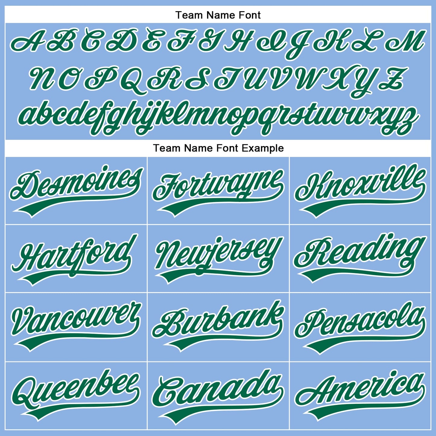Custom Light Blue White Pinstripe Kelly Green Authentic Baseball Jersey - Sky-Custom