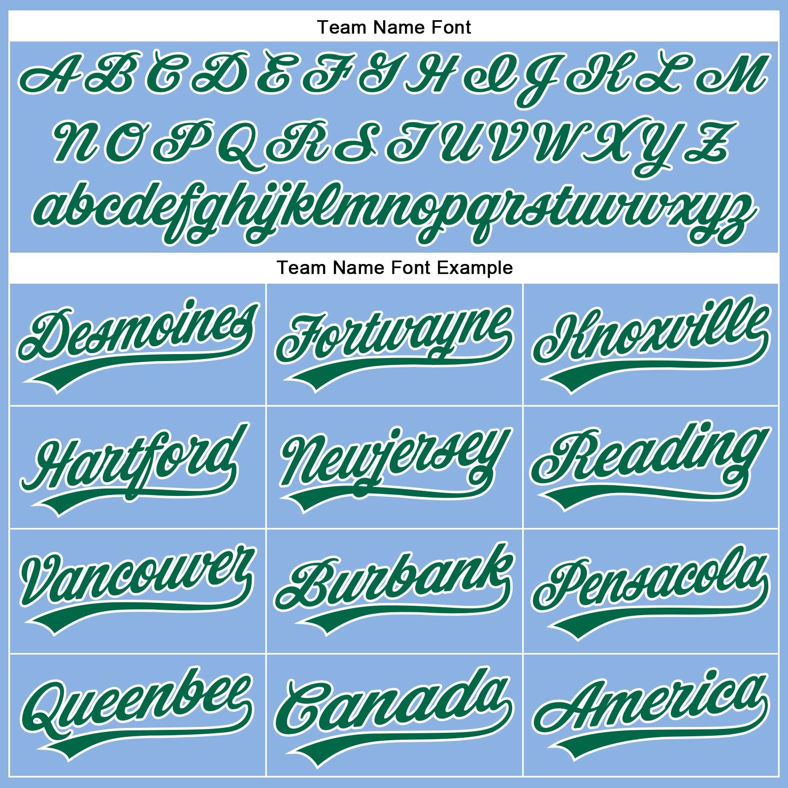 Custom Light Blue White Pinstripe Kelly Green Authentic Baseball Jersey - Sky-Custom