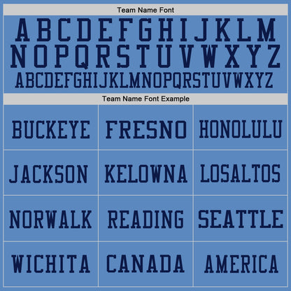 Custom Light Blue Navy Gray-Teal Mesh Authentic Football Jersey - Sky-Custom