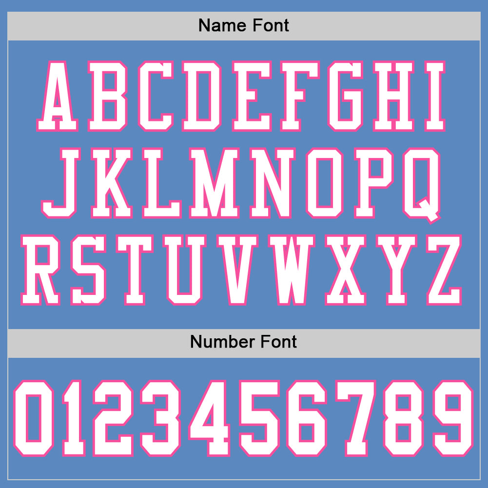Custom Light Blue White-Pink Mesh Authentic Football Jersey - Sky-Custom