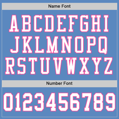 Custom Light Blue White-Pink Mesh Authentic Football Jersey - Sky-Custom