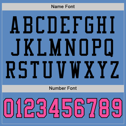 Custom Light Blue Pink-Black Mesh Authentic Football Jersey - Sky-Custom