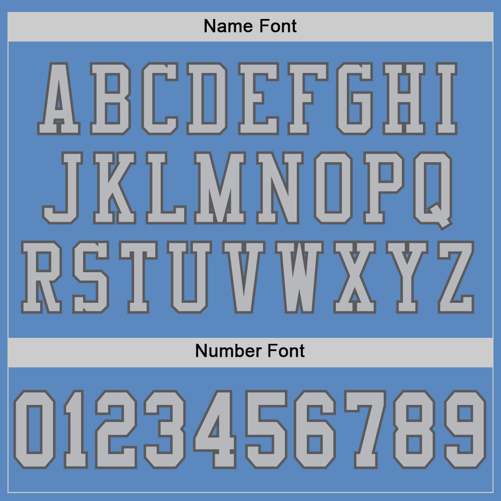 Custom Light Blue Gray-Steel Gray Mesh Authentic Football Jersey - Sky-Custom