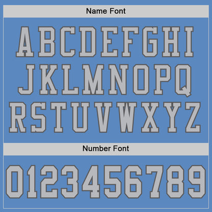 Custom Light Blue Gray-Steel Gray Mesh Authentic Football Jersey - Sky-Custom