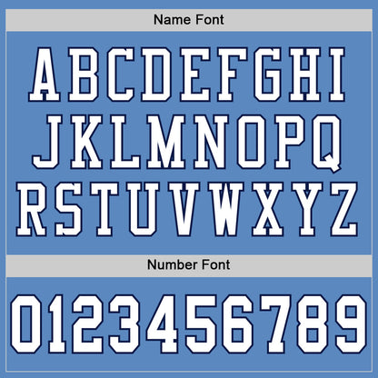 Custom Light Blue White-Navy Mesh Authentic Football Jersey - Sky-Custom