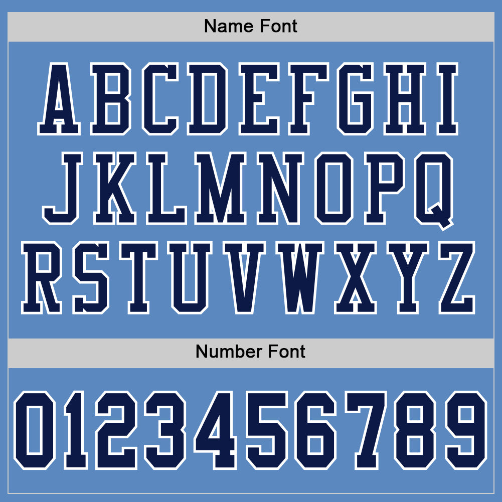 Custom Light Blue Navy-White Mesh Authentic Football Jersey - Sky-Custom