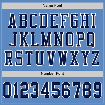Custom Light Blue Navy-White Mesh Authentic Football Jersey - Sky-Custom