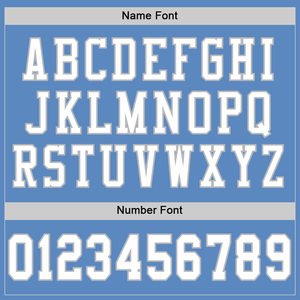 Custom Light Blue White-Gray Mesh Authentic Football Jersey - Sky-Custom