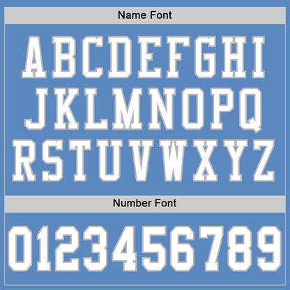 Custom Light Blue White-Gray Mesh Authentic Football Jersey - Sky-Custom