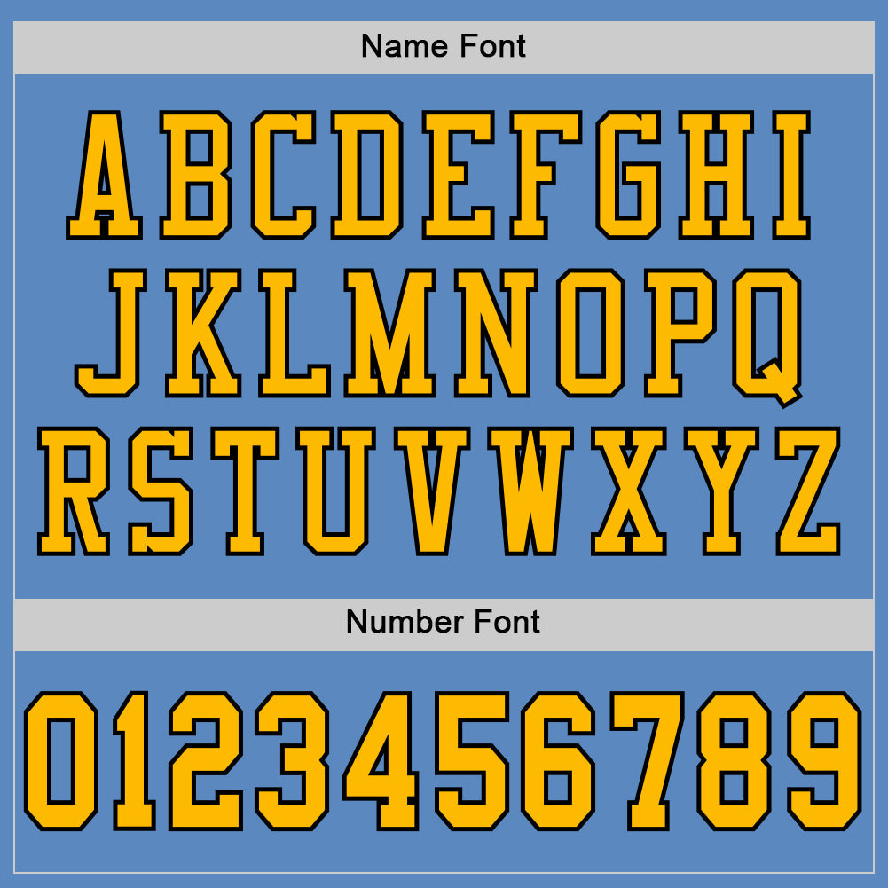 Custom Light Blue Gold-Black Mesh Authentic Football Jersey - Sky-Custom