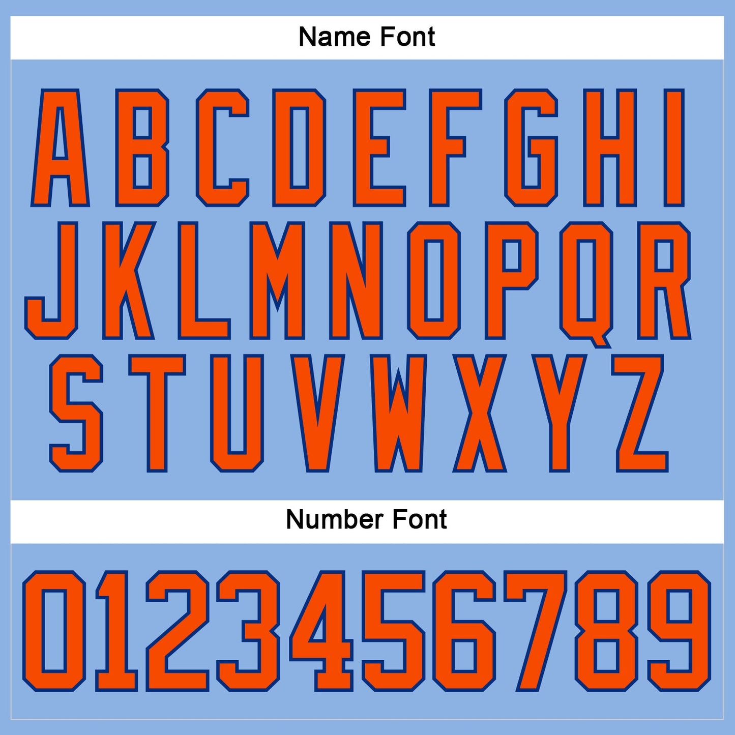 Custom Light Blue Orange-Royal Hockey Lace Neck Jersey - Sky-Custom
