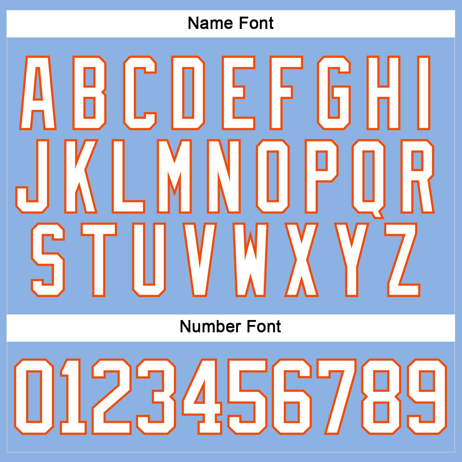 Custom Light Blue White-Orange Hockey Lace Neck Jersey - Sky-Custom