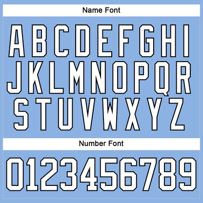 Custom Light Blue White-Black Hockey Lace Neck Jersey - Sky-Custom