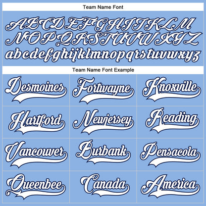 Custom Light Blue White-Navy Hockey Lace Neck Jersey - Sky-Custom