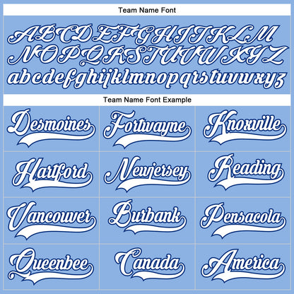 Custom Light Blue White-Royal Hockey Lace Neck Jersey - Sky-Custom