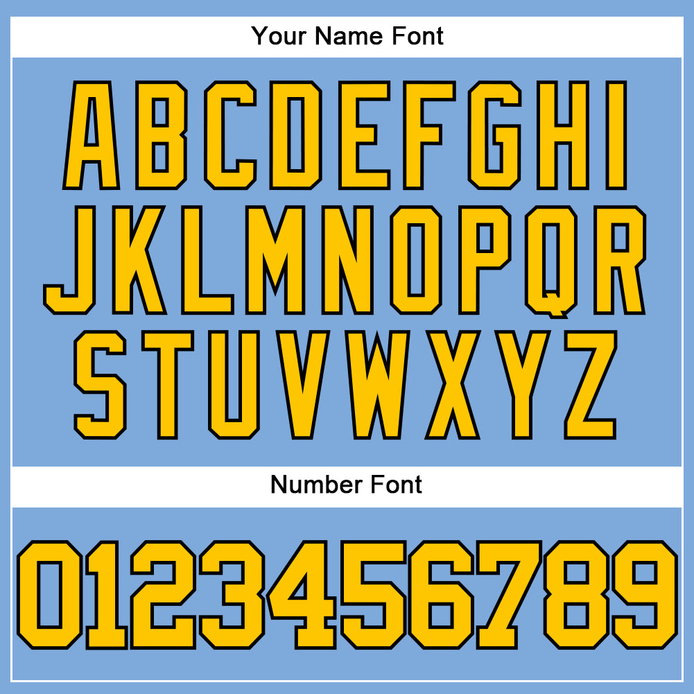 Custom Light Blue Yellow-Black Authentic Baseball Jersey - Sky-Custom
