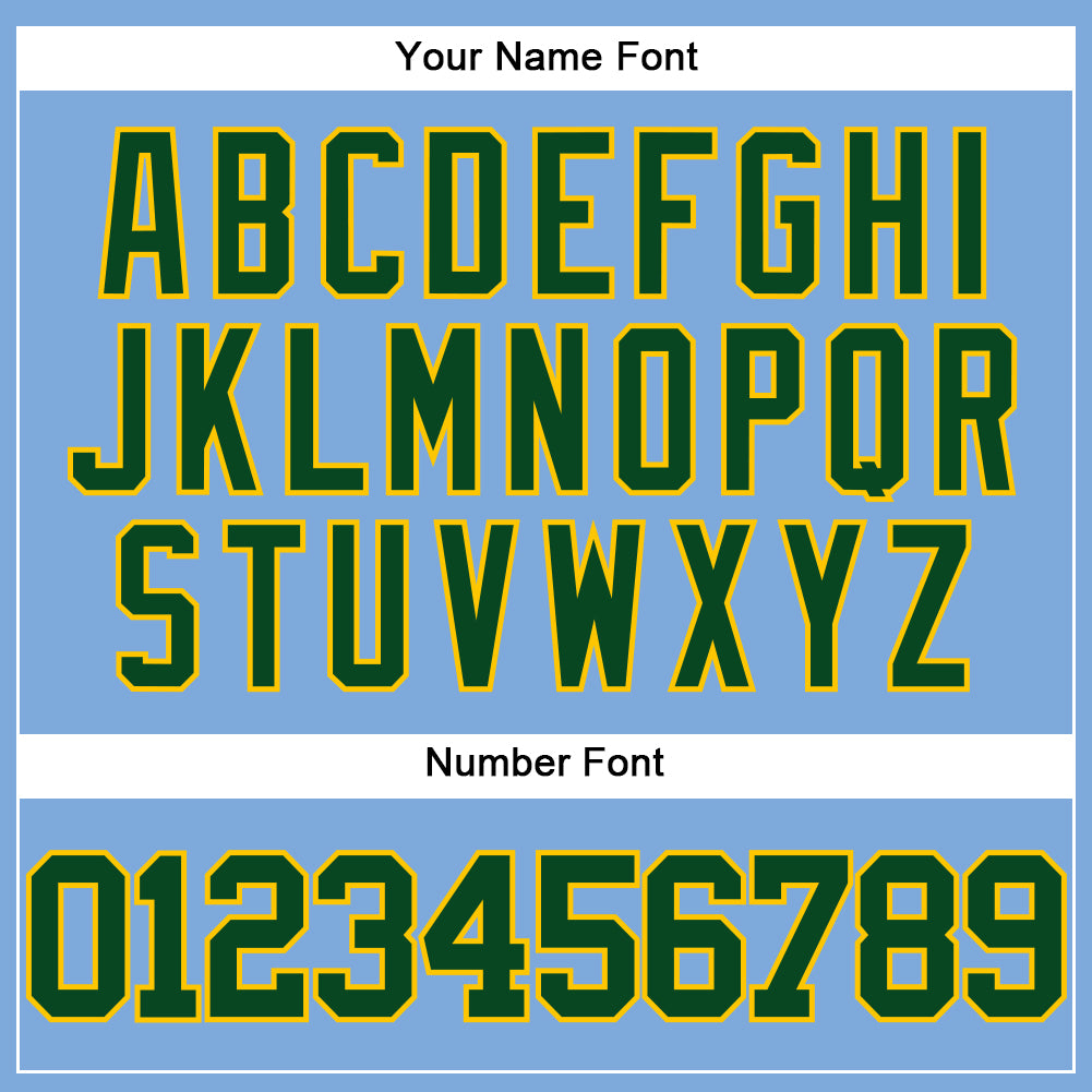 Custom Light Blue Green-Yellow Authentic Baseball Jersey - Sky-Custom