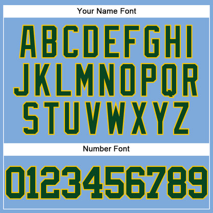 Custom Light Blue Green-Yellow Authentic Baseball Jersey - Sky-Custom