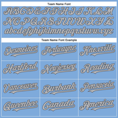Custom Light Blue Gray-Steel Gray Authentic Baseball Jersey - Sky-Custom