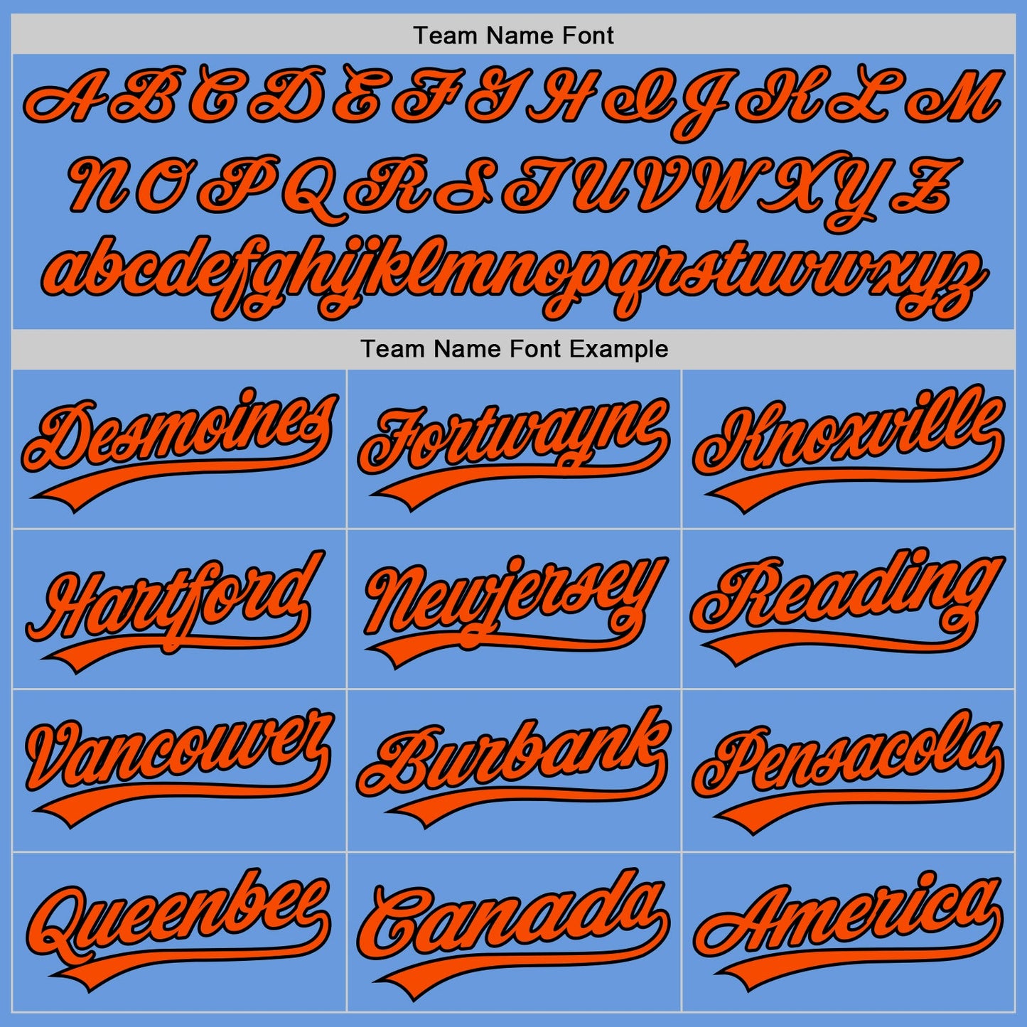 Custom Light Blue Orange-Black Authentic Throwback Baseball Jersey - Sky-Custom