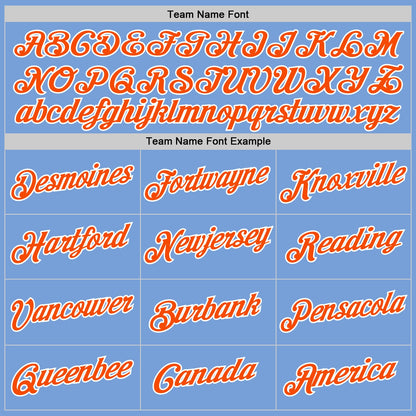 Custom Light Blue Orange-White Authentic Throwback Basketball Jersey - Sky-Custom