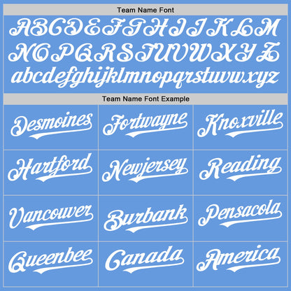 Custom Light Blue White Mesh Authentic Throwback Baseball Jersey - Sky-Custom
