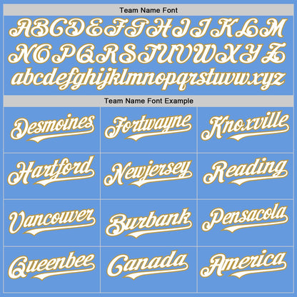 Custom Light Blue White-Old Gold Mesh Authentic Throwback Baseball Jersey - Sky-Custom