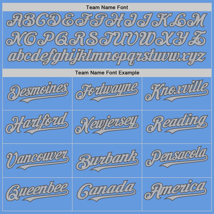 Custom Light Blue Gray-Steel Gray Mesh Authentic Throwback Baseball Jersey - Sky-Custom