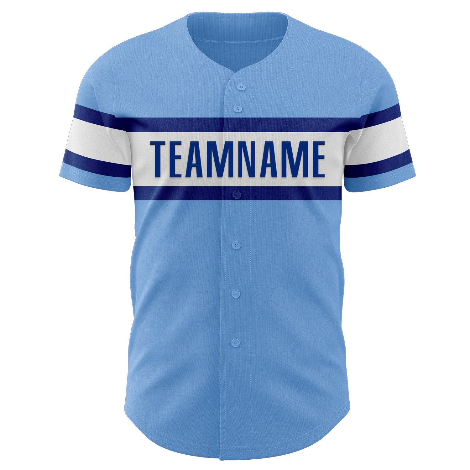 Custom Light Blue White-Royal Authentic Baseball Jersey - Sky-Custom