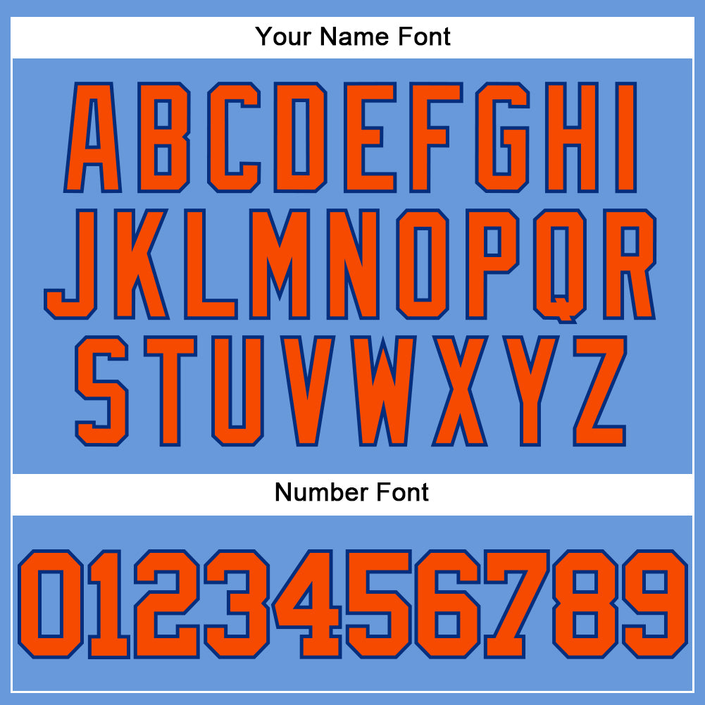 Custom Light Blue Orange-Royal Mesh Authentic Throwback Baseball Jersey - Sky-Custom