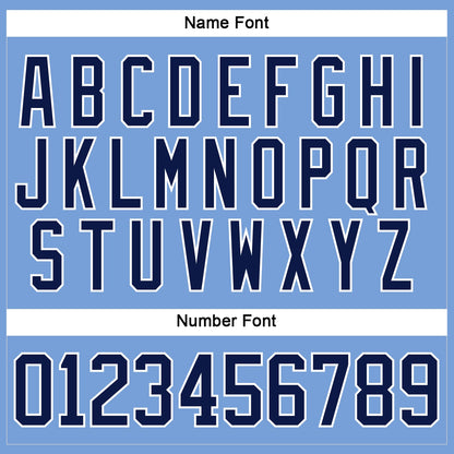 Custom Light Blue Navy-White Hockey Lace Neck Jersey - Sky-Custom