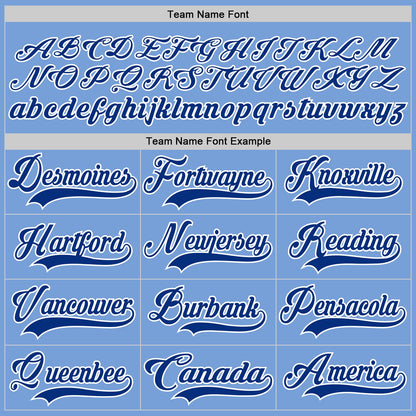 Custom Light Blue Royal-White Hockey Lace Neck Jersey - Sky-Custom