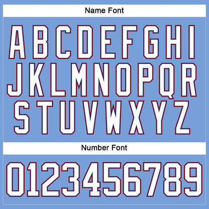 Custom Light Blue Royal-Red Hockey Lace Neck Jersey - Sky-Custom