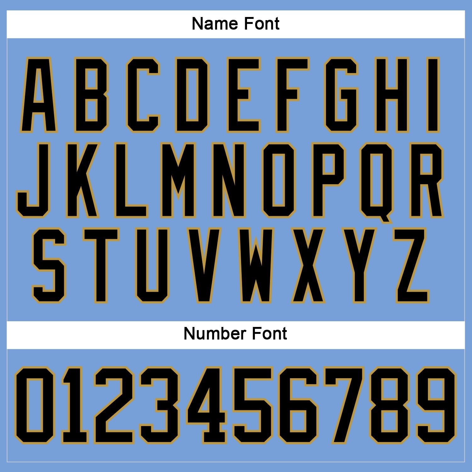 Custom Light Blue Black-Old Gold Hockey Lace Neck Jersey - Sky-Custom