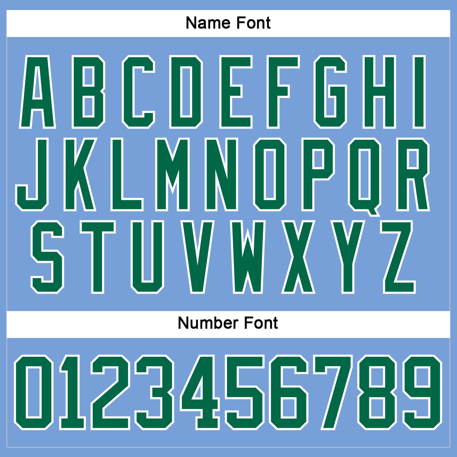 Custom Light Blue Kelly Green-White Hockey Lace Neck Jersey - Sky-Custom