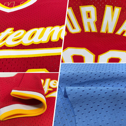 Custom Light Blue Navy-Old Gold Authentic Throwback Baseball Jersey - Sky-Custom