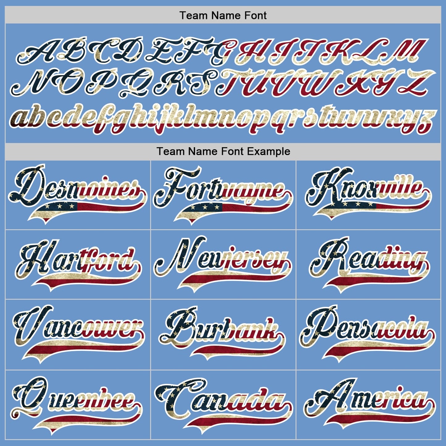 Custom Light Blue Vintage USA Flag-White Hockey Jersey - Sky-Custom