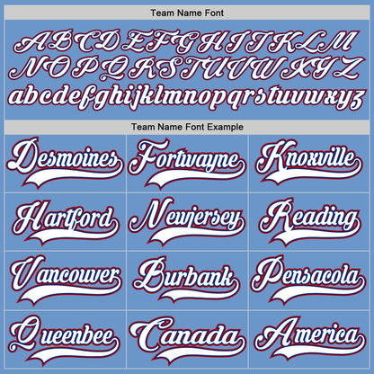 Custom Light Blue Royal-Red Hockey Jersey - Sky-Custom