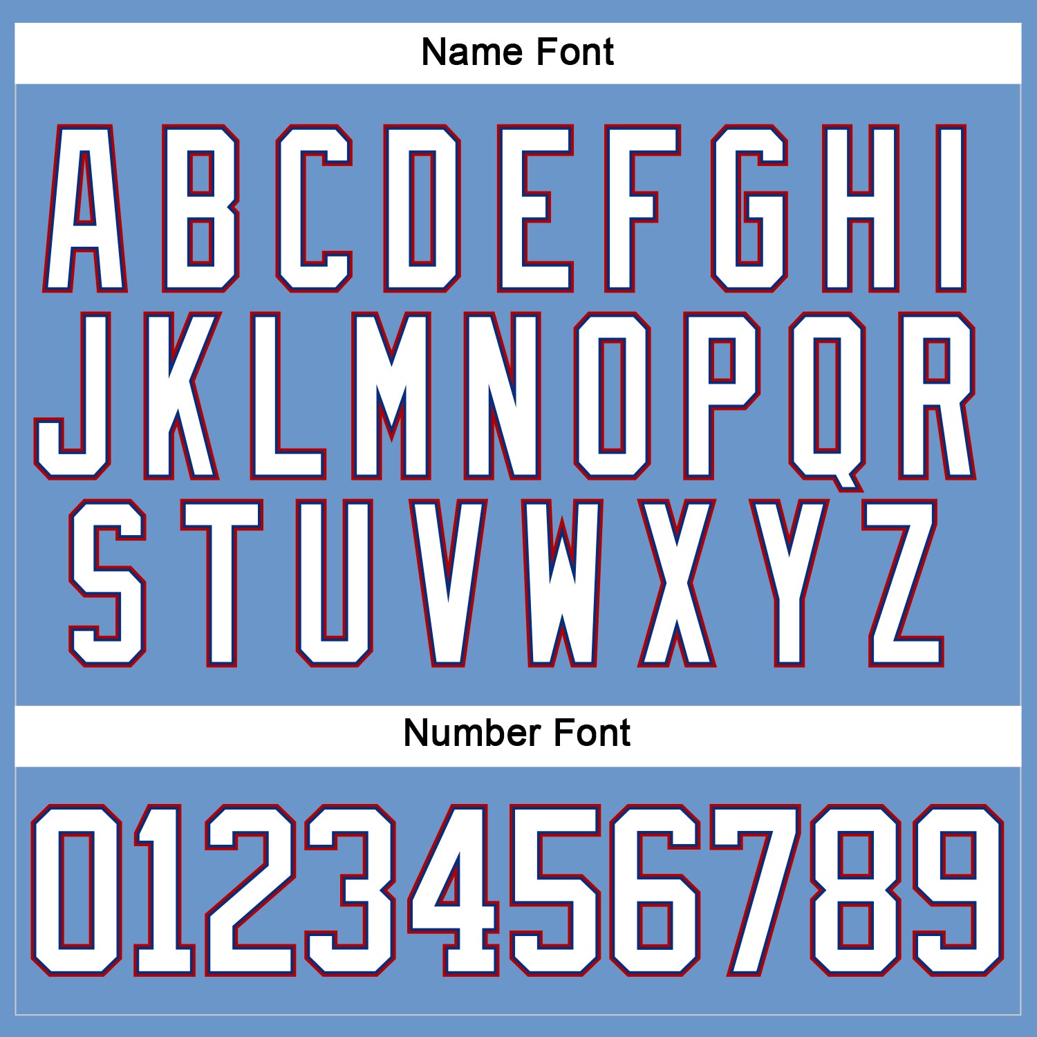 Custom Light Blue Royal-Red Hockey Jersey - Sky-Custom