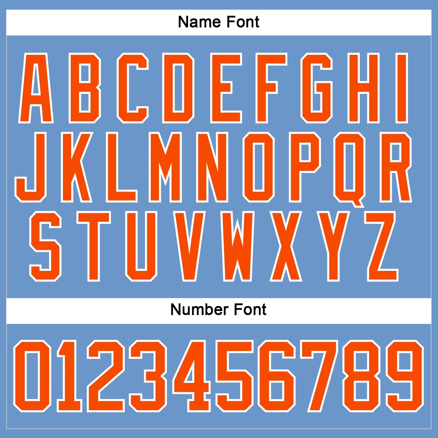 Custom Light Blue Orange-White Hockey Jersey - Sky-Custom